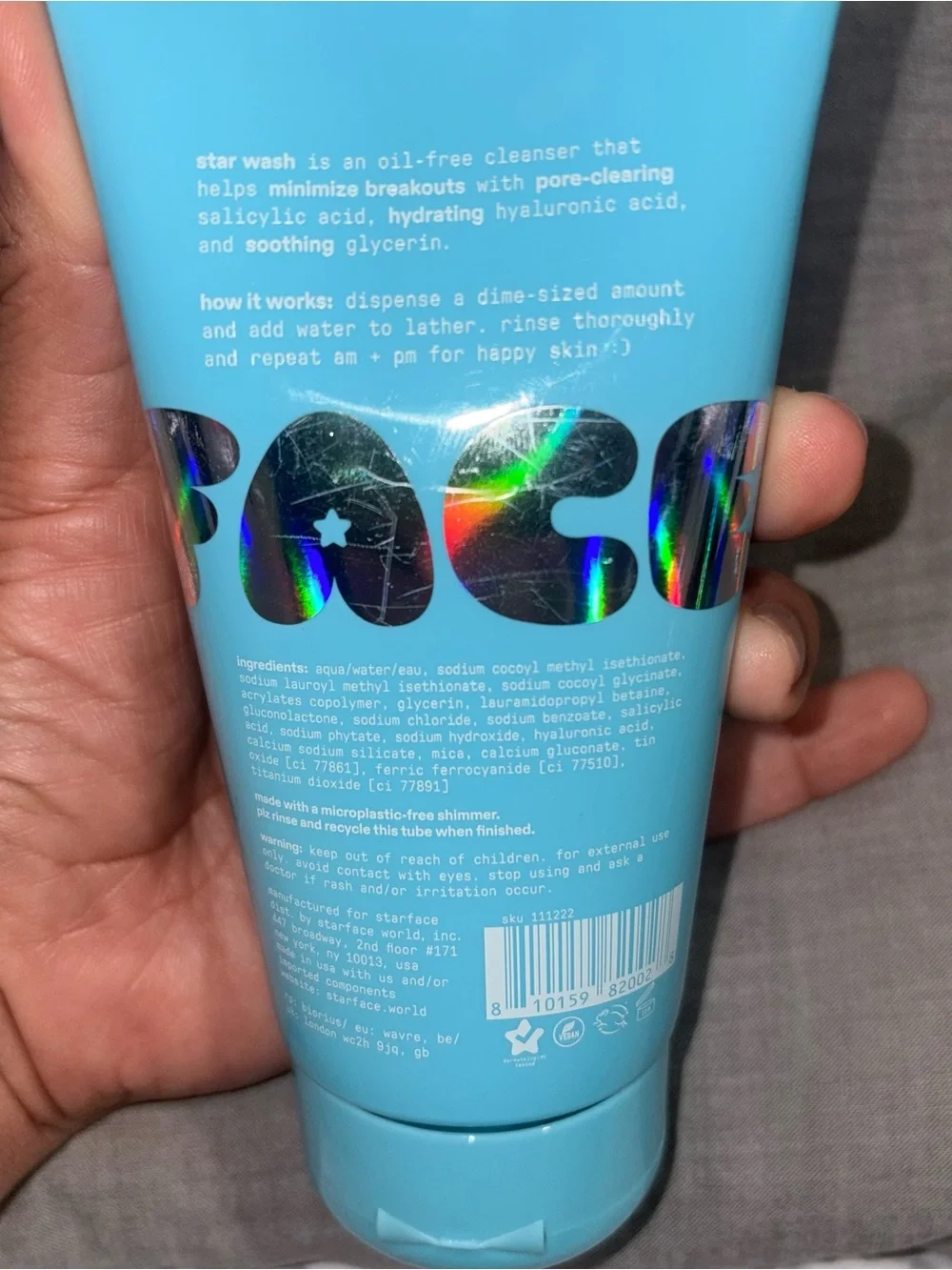 Star Wash Salicylic Acid Gentle Foaming Cleanser - Blue